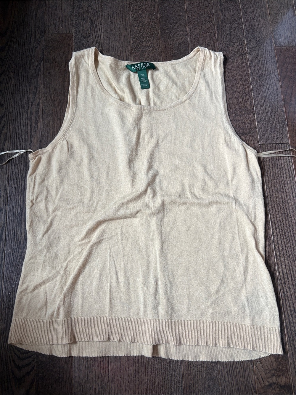 Lauren Ralph Lauren Soft Cream Knit Tank